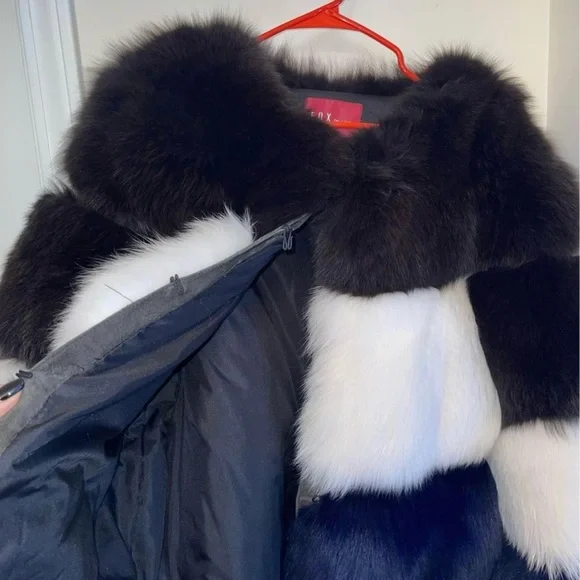 Fox fur coat womens M size